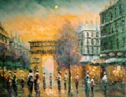 Arc de Triomphe Blue Moon Painting